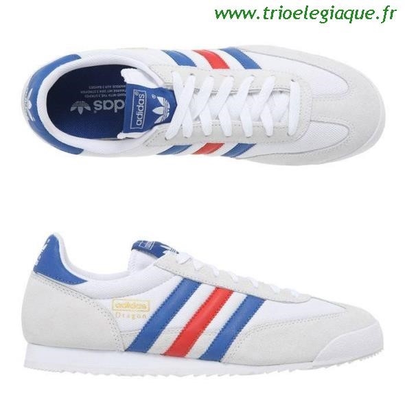 adidas dragon blanc bleu rouge
