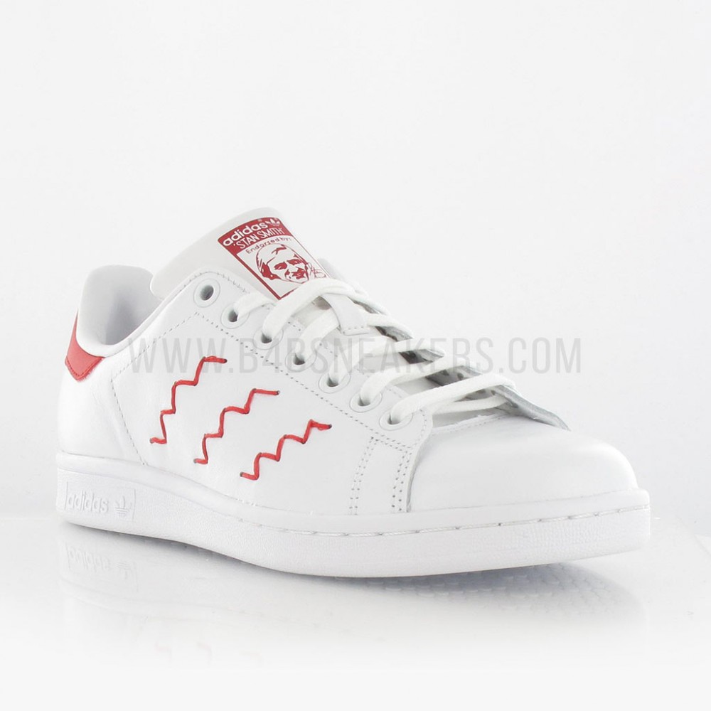 adidas stan smith femme blanche et rouge