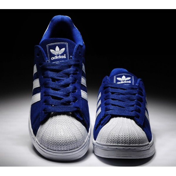 superstar bleu en daim