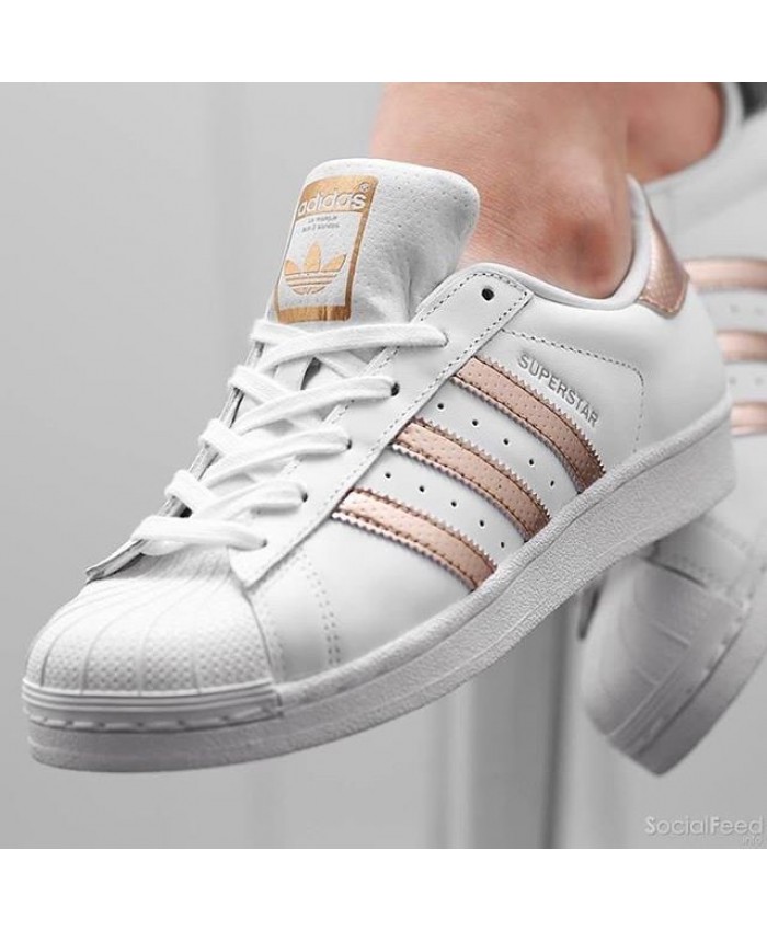 chaussure superstar rose gold