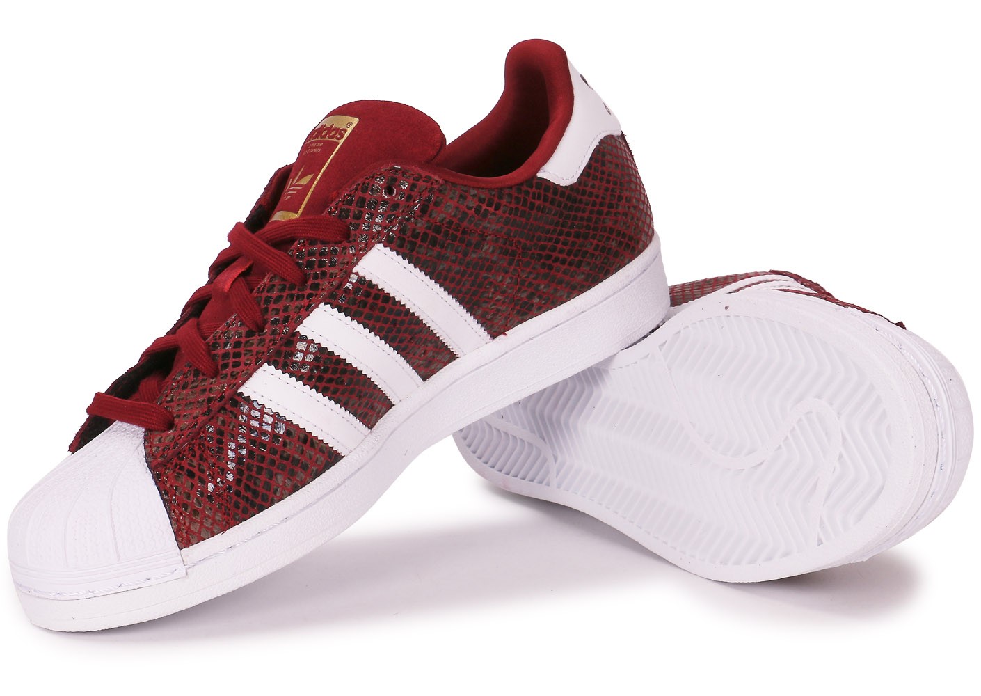 adidas superstar python rouge