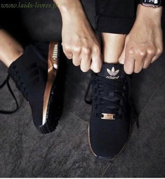 basket adidas femme noir et doré